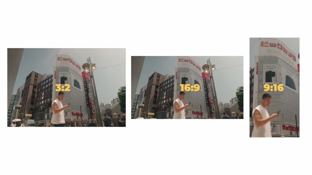 Example of using 3:2 footage to create different aspect ratios.