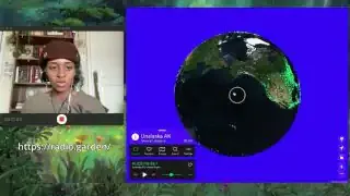 Radio Garden website displaying a 3D globe with green dots representing active radio stations worldwide.