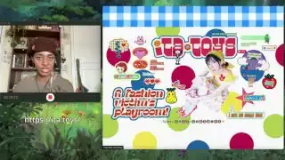 ItaToys homepage, a vibrant and playful NeoCities website with a fashion victim's playroom theme, featuring illustrations and interactive elements.