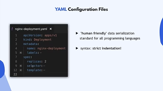 YAML configuration files and their strict indentation syntax