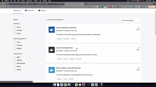 Docker Desktop download page from Docker Hub