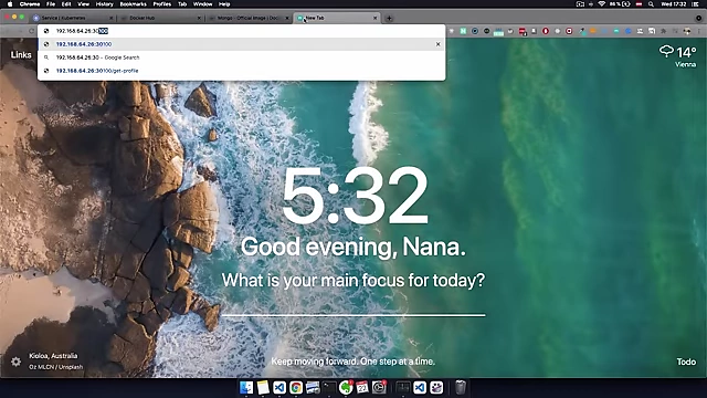The deployed web application accessible in the browser