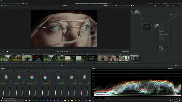 Changing the color space to HSV for alternative saturation control on a node