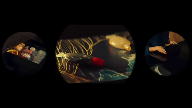 A triptych showing the sushi box, its lures, and Seo-rae's hands, emphasizing hidden visual messages within seemingly ordinary inserts.