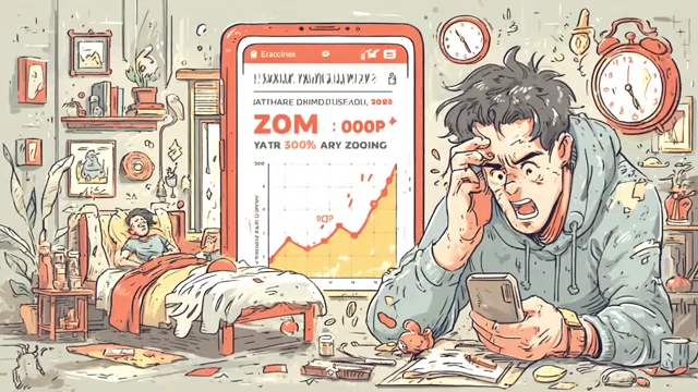 A distressed person looking at a phone displaying data, with another person in bed, illustrating personalized notification delivery at susceptible moments