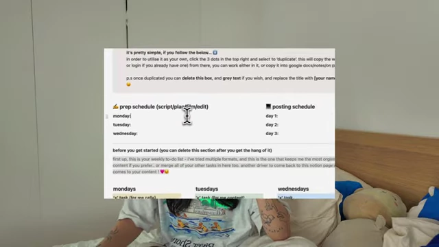 Prep and Posting Schedules in Notion