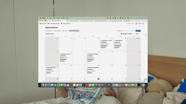 Monthly Content Planner in Calendar View
