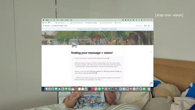 Vision Check-in: "Finding Your Message + Vision" Notion Page