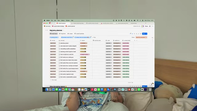 Monthly Content Planner in Table View