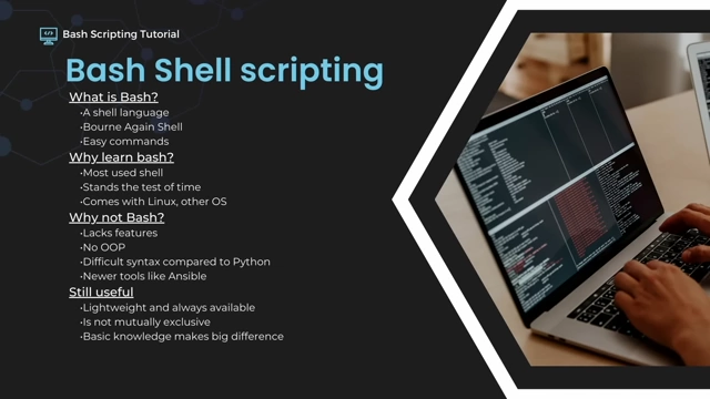 Overview of Bash Shell Scripting: What it is, why learn it, and its advantages and disadvantages