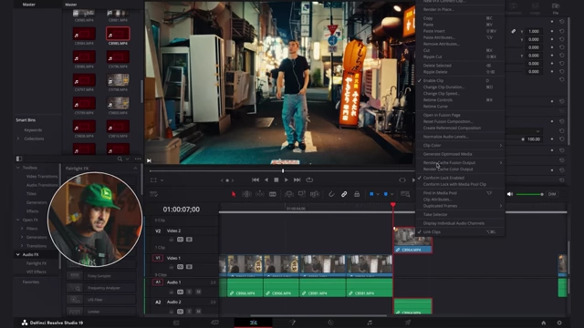 DaVinci Resolve Retime Controls Menu