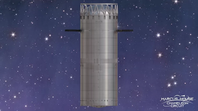 Animation of a test article featuring a booster forward section with an integrated hot staging dome