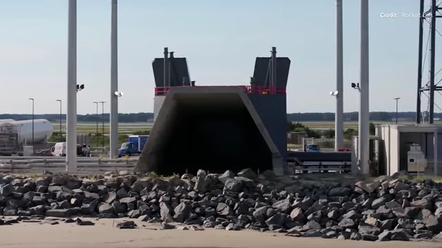 Ground-level view of Rocket Lab's Neutron launch pad