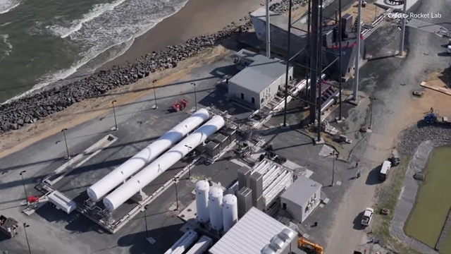 Rocket Lab's tank farm with propellant and liquid nitrogen storage tanks