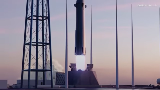 Animation depicting the launch of Rocket Lab's Neutron rocket