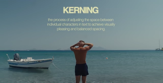 A definition of kerning as the process of adjusting space between characters for visual appeal and readability.