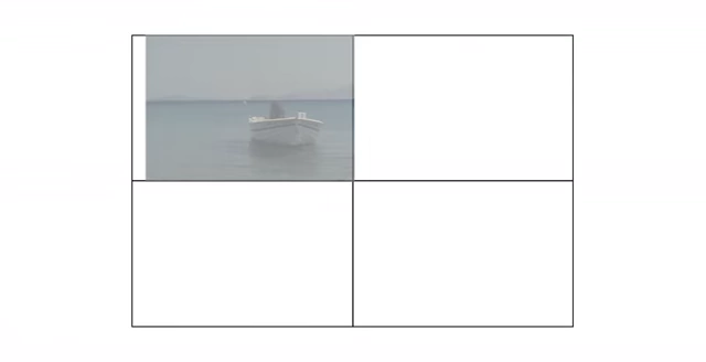 A diagram illustrating the division of the canvas into four quarters for an editorial-style carousel layout.