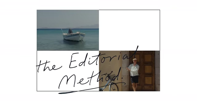 Close-up of the handwritten "The Editorial Method" text overlay, showcasing a personalized graphic element.