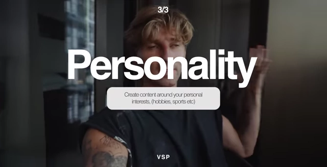 The "Personality" section introduces content creation around personal interests and hobbies.