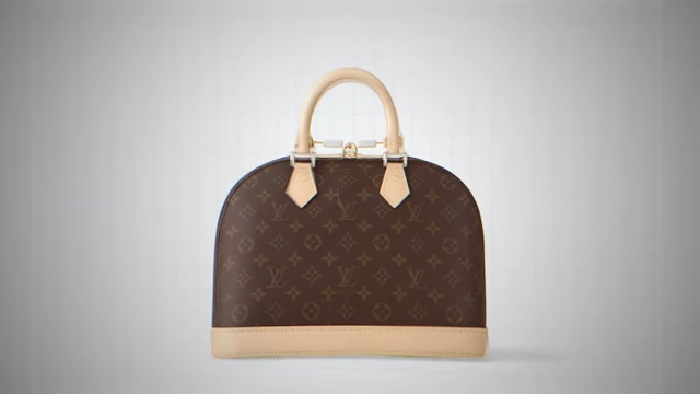 A Louis Vuitton monogrammed handbag, an example of overt branding.