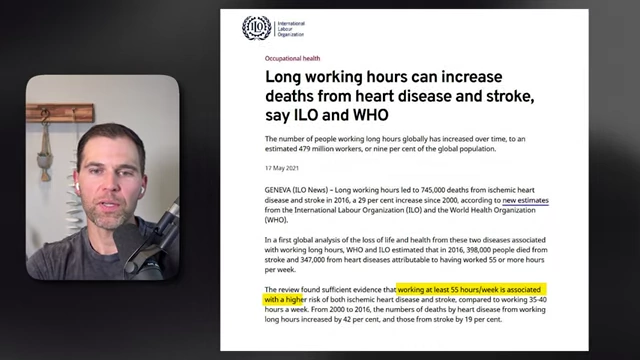 Long working hours increase deaths from heart disease and stroke
