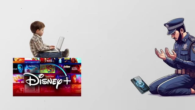 对比Disney+与警方系统的两步验证要求