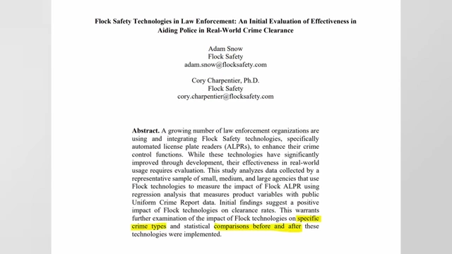 Flock Safety员工撰写的内部研究论文