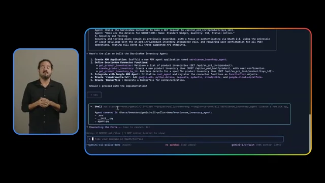 Building an "Inventory Agent" using Gemini CLI, an open-source agentic terminal, to generate implementation plans.