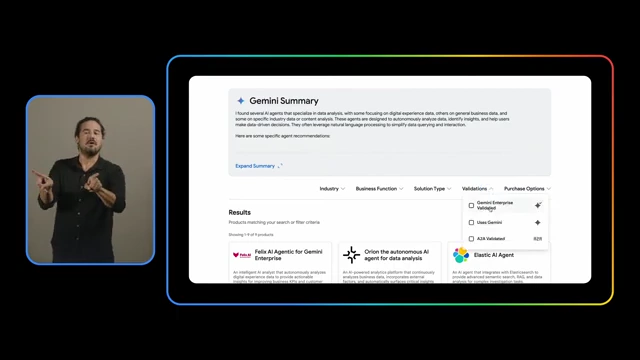 The new AI Agent Finder tool for discovering vetted agents with assurance in security and interoperability.