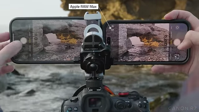 The settings screen of the iPhone 16 Pro's camera, showing the "ProRAW Max (up to 48 MP)" option selected, which indicates raw image capture.