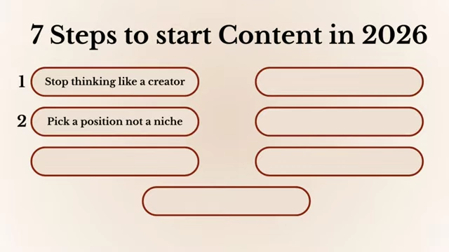 Step 2: Pick a position, not just a niche