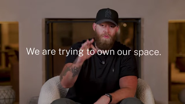 Text: We are trying to own our space.