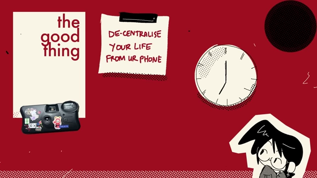 An infographic illustrating the benefit of analog items: decentralizing your life from your phone, with icons of a camera and a clock.