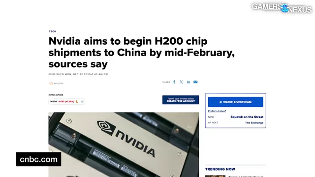 英伟达H200芯片预计年中发货至中国