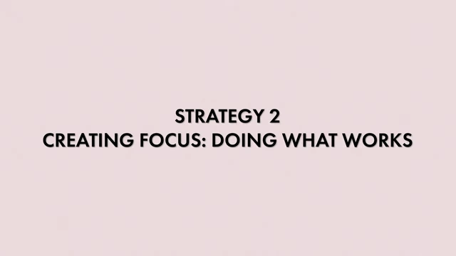 The creator's Strategy 2 focuses on doing what works and cutting out the noise
