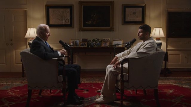 President Joe Biden and Jay Shetty discussing grief and support