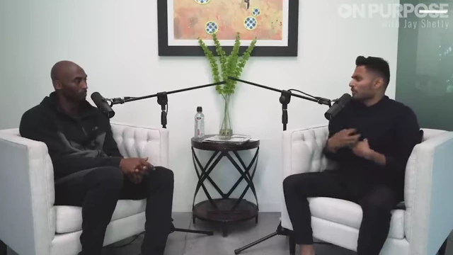 Kobe Bryant and Jay Shetty discussing emotions and greatness