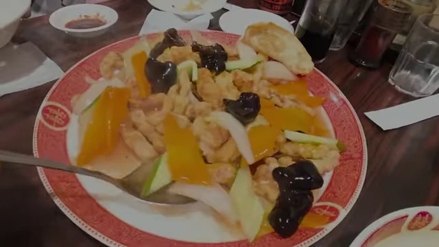 Sweet and sour pork with vegetables