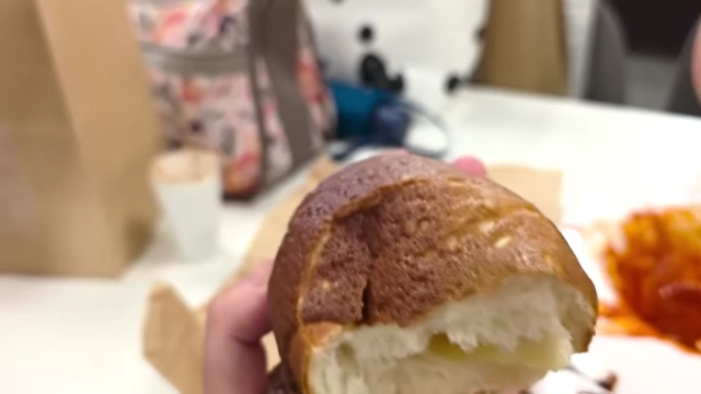 Interior of the buttery bread, revealing the butter-coated inside