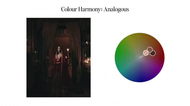 An image illustrating analogous color harmony with warm, adjacent colors from the color wheel.