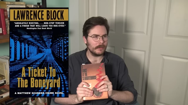 Cover of Lawrence Block's 'A Ticket to the Boneyard' shown as an overlay