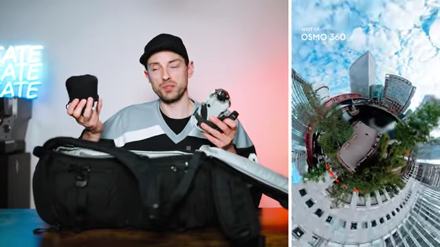 A unique 360-degree shot captured with the DJI 360 camera