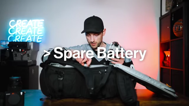A spare drone battery