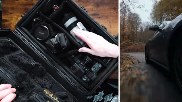 Dynamic car footage captured using a suction mount