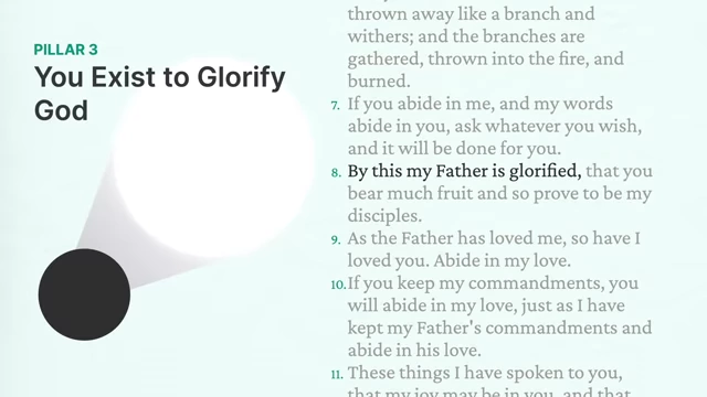 Pillar 3: You Exist to Glorify God with John 15:7-8 scripture reference