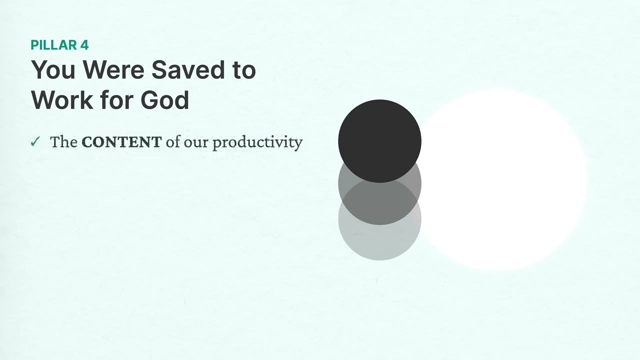 The fourth pillar is the content of our productivity
