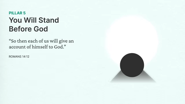 Pillar 5: You Will Stand Before God with Romans 14:12 scripture reference