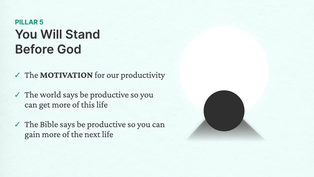 Comparison of worldly and biblical views on productivity's motivation