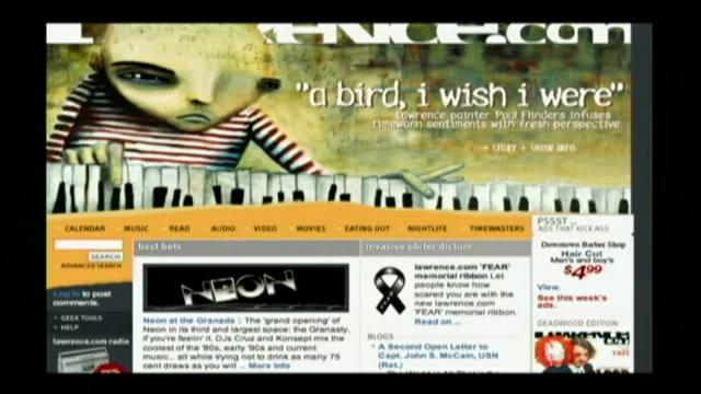 The re-built Lawrence.com website, showcasing the extensive local entertainment platform powered by Django.