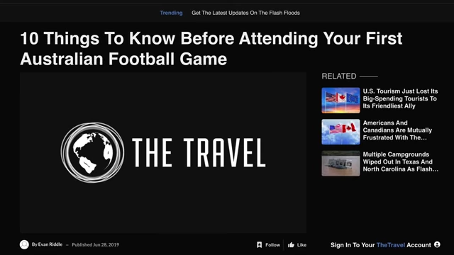 A screenshot of "THE TRAVEL" website, representing one of Evan's past online ventures.